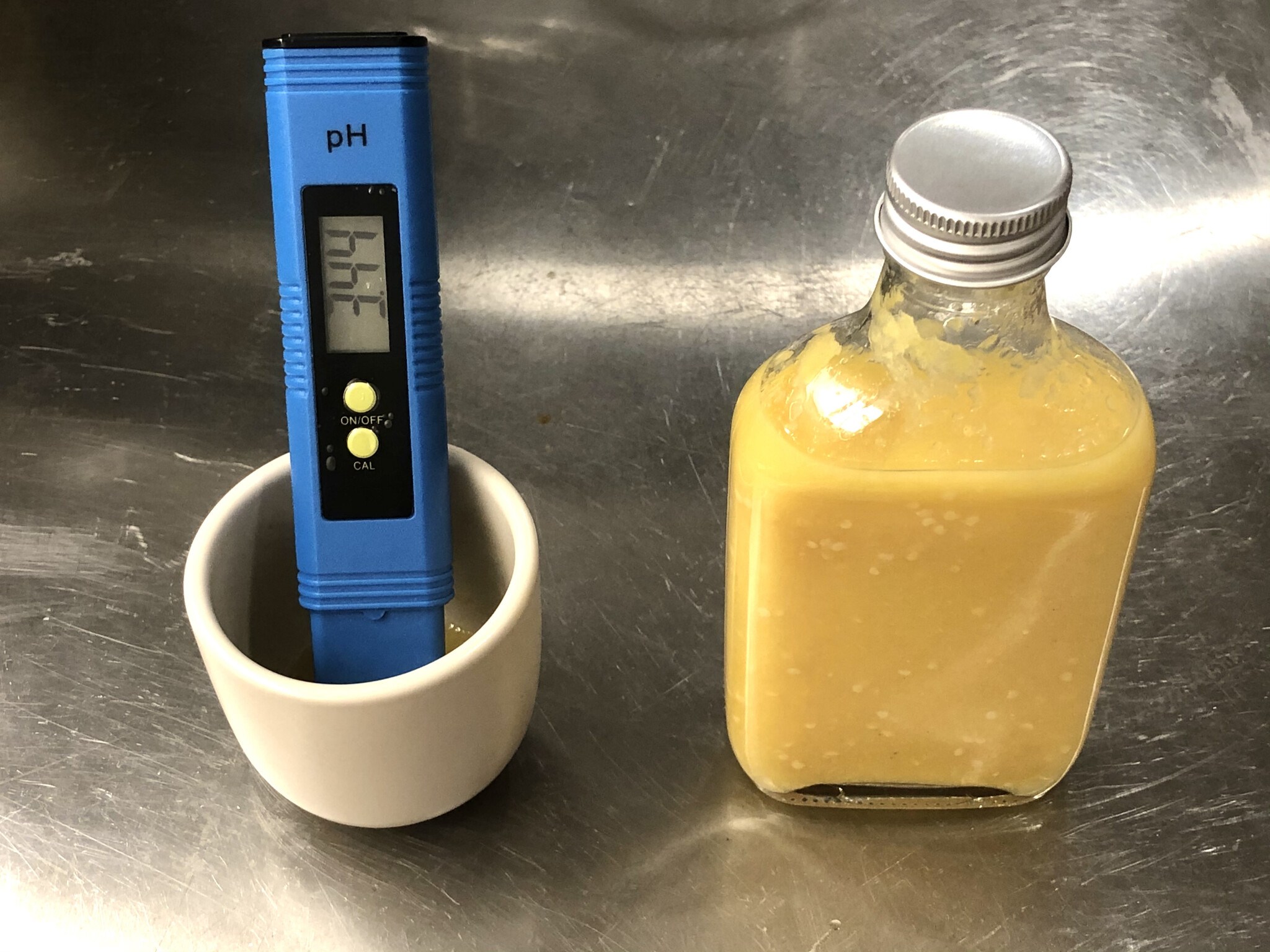 pH measurement, lemon drop sauce
