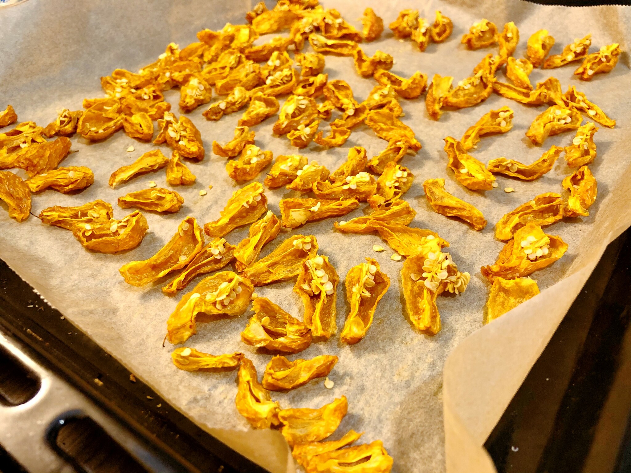 dried scotch bonnets from oven